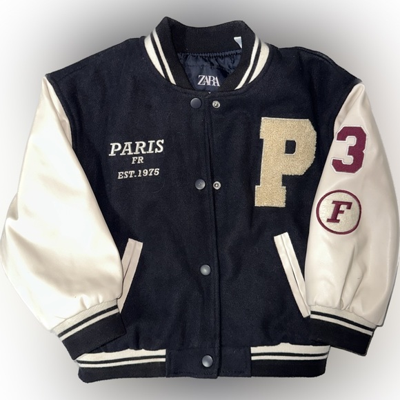 Zara Other - ZARA kids 3-4 years letterman jacket Paris - SUPER CUTE